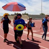 West Hills College Phi Theta Kappa Honor Society joins the walk around the track Saturday.